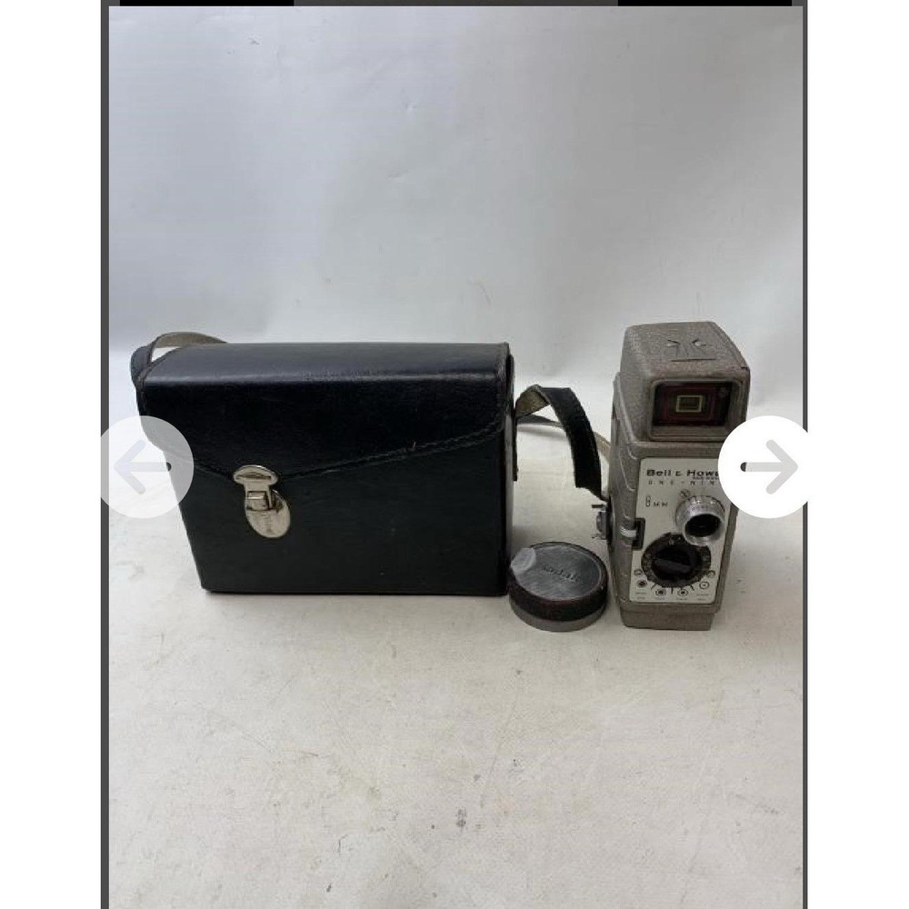 Artsy Vintage Bell & Howell One-Nine 8mm Movie Camera Silver Textured Finish
